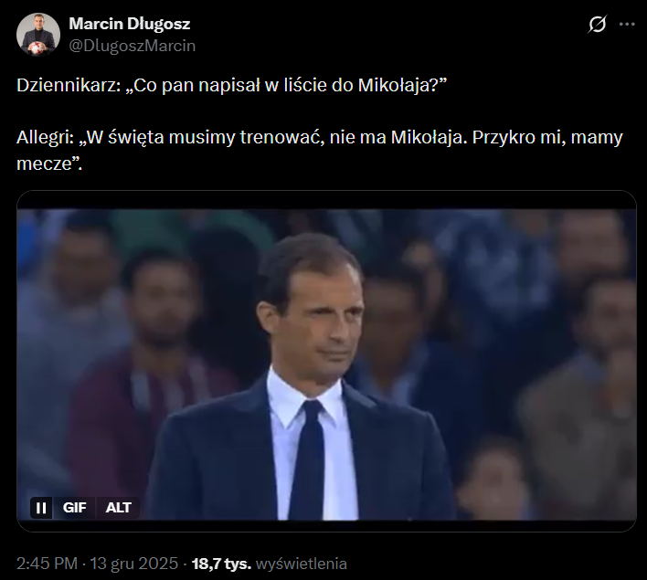 ODPOWIEDŹ Maxa Allegriego na pytanie dot. LISTU DO ŚW. MIKOŁAJA xD